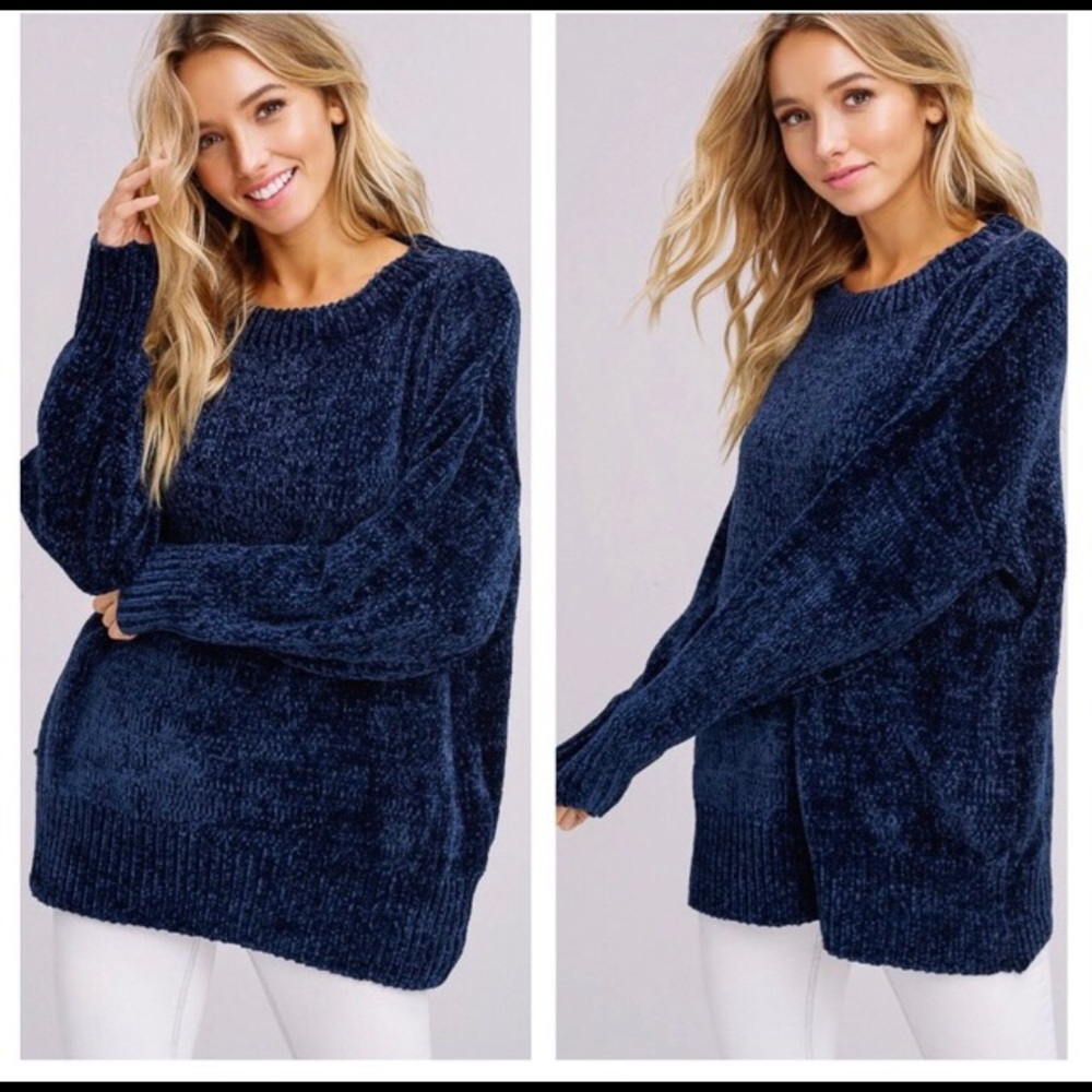 *LAST ONE* Plum Chenille Sweater - Picture 4 of 5